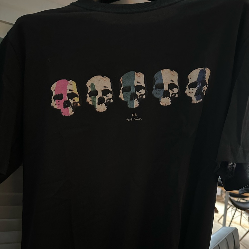Paul Smith Multicolor Skull Graphic T-Shirt NEW